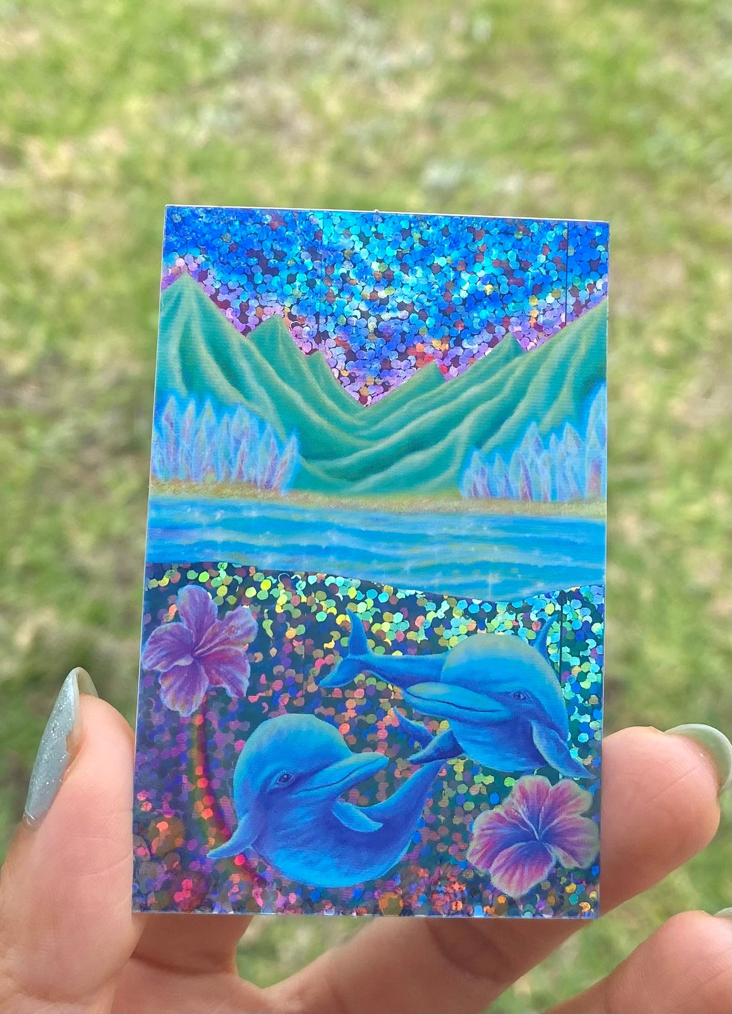Island of Mu | Glitter Dolphin Sticker