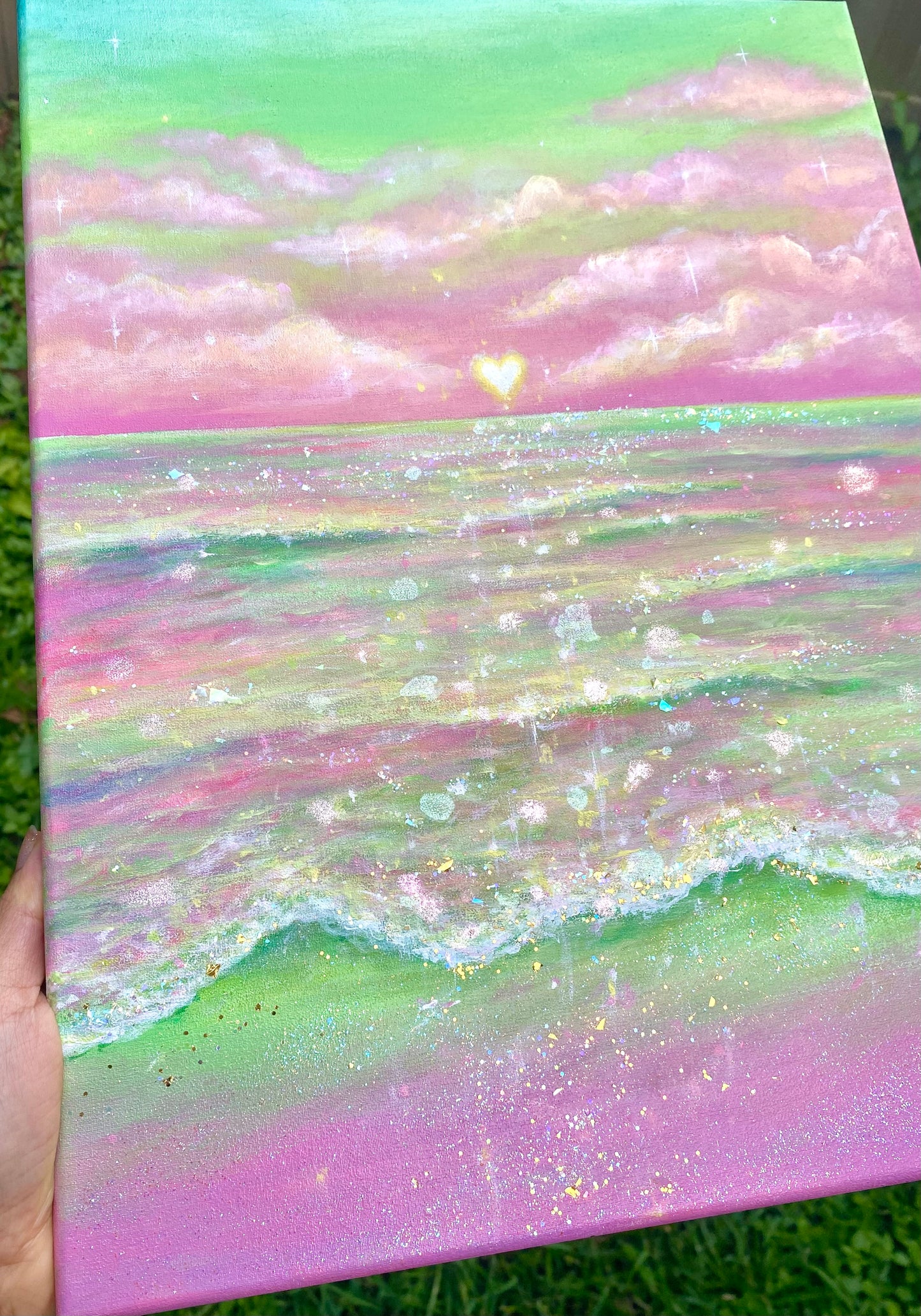Heart Chakra Waves | Original Painting