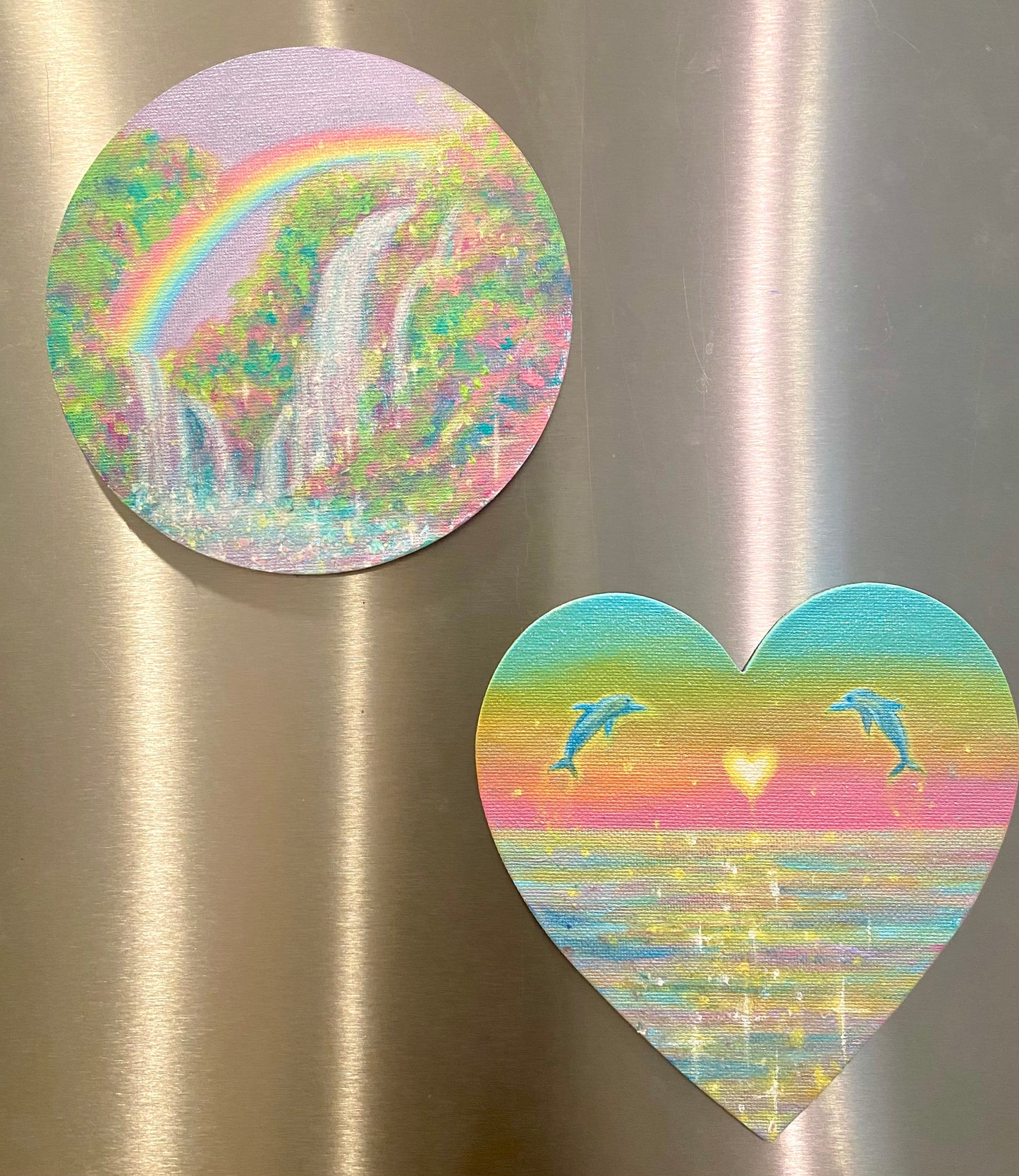 Dolphin Love | Original Magnet Painting
