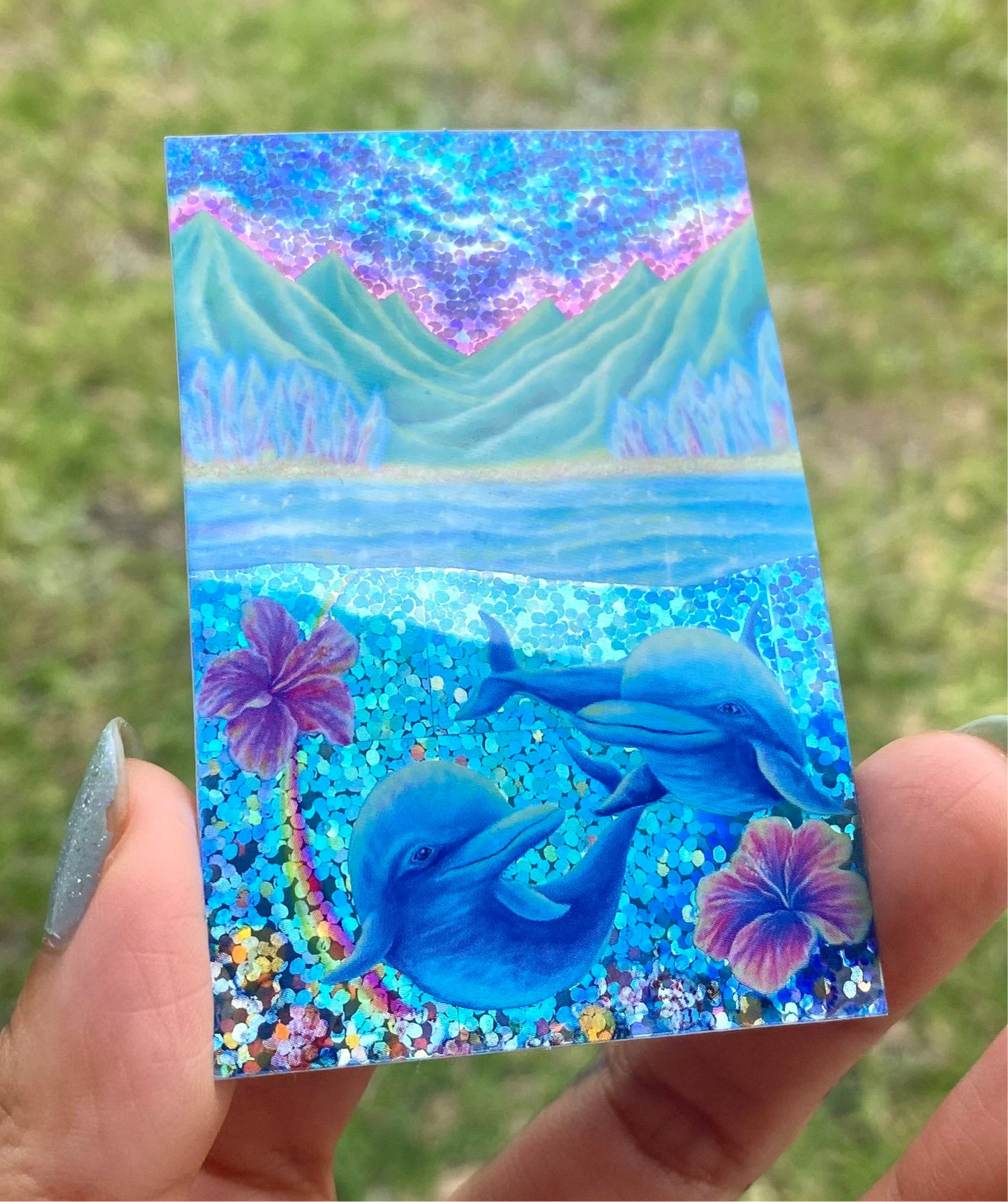 Island of Mu | Glitter Dolphin Sticker
