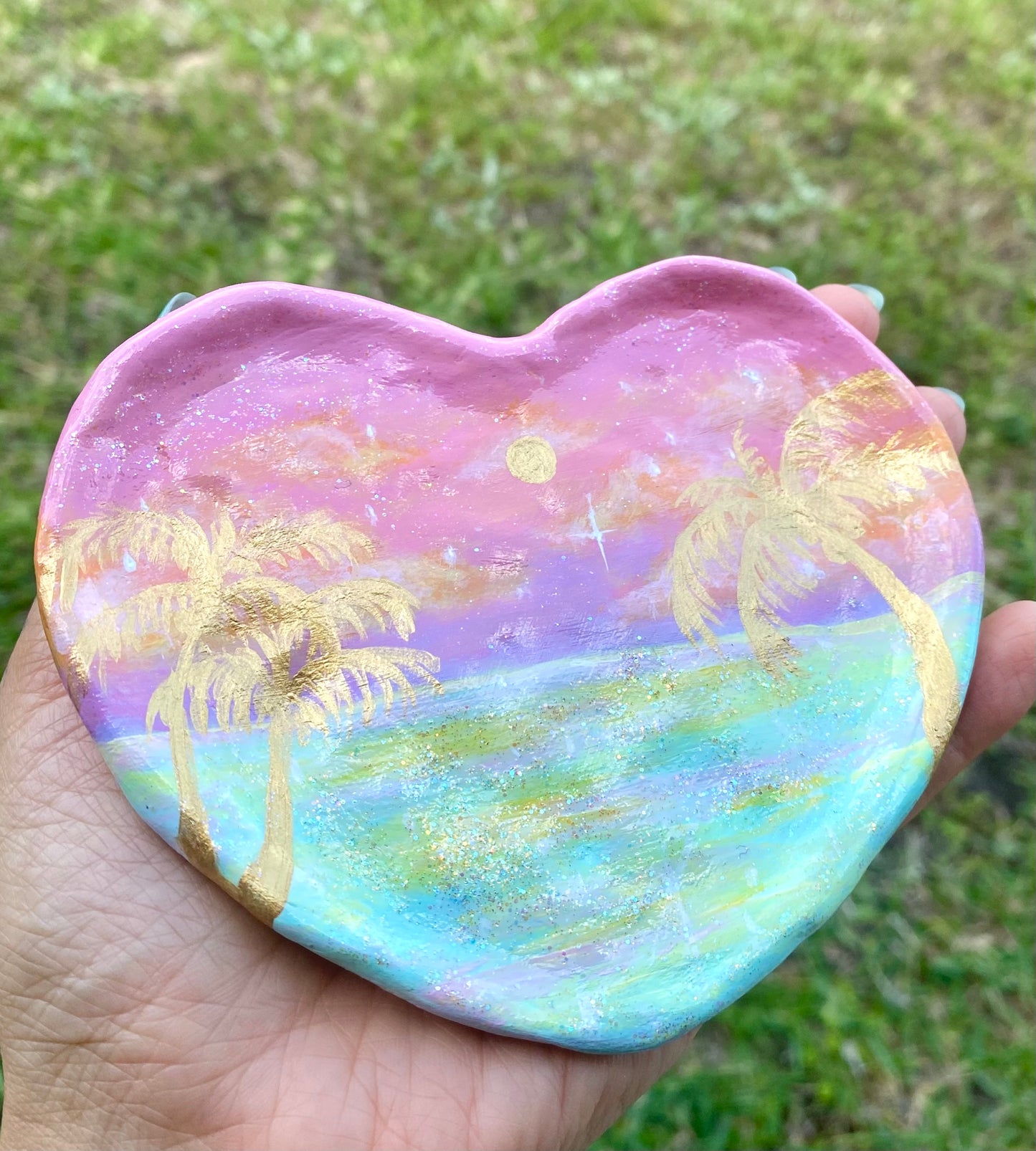 Tropical Sunset Handmade Ring Dish