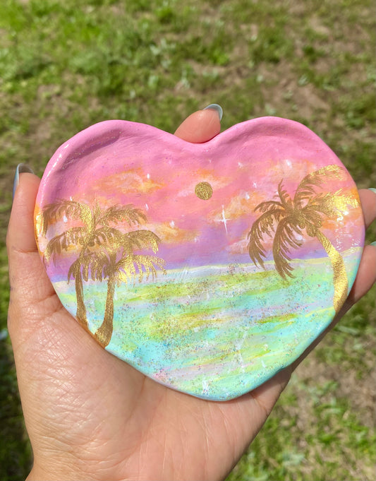 Tropical Sunset Handmade Ring Dish