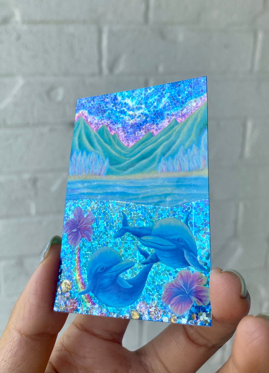 Island of Mu | Glitter Dolphin Sticker
