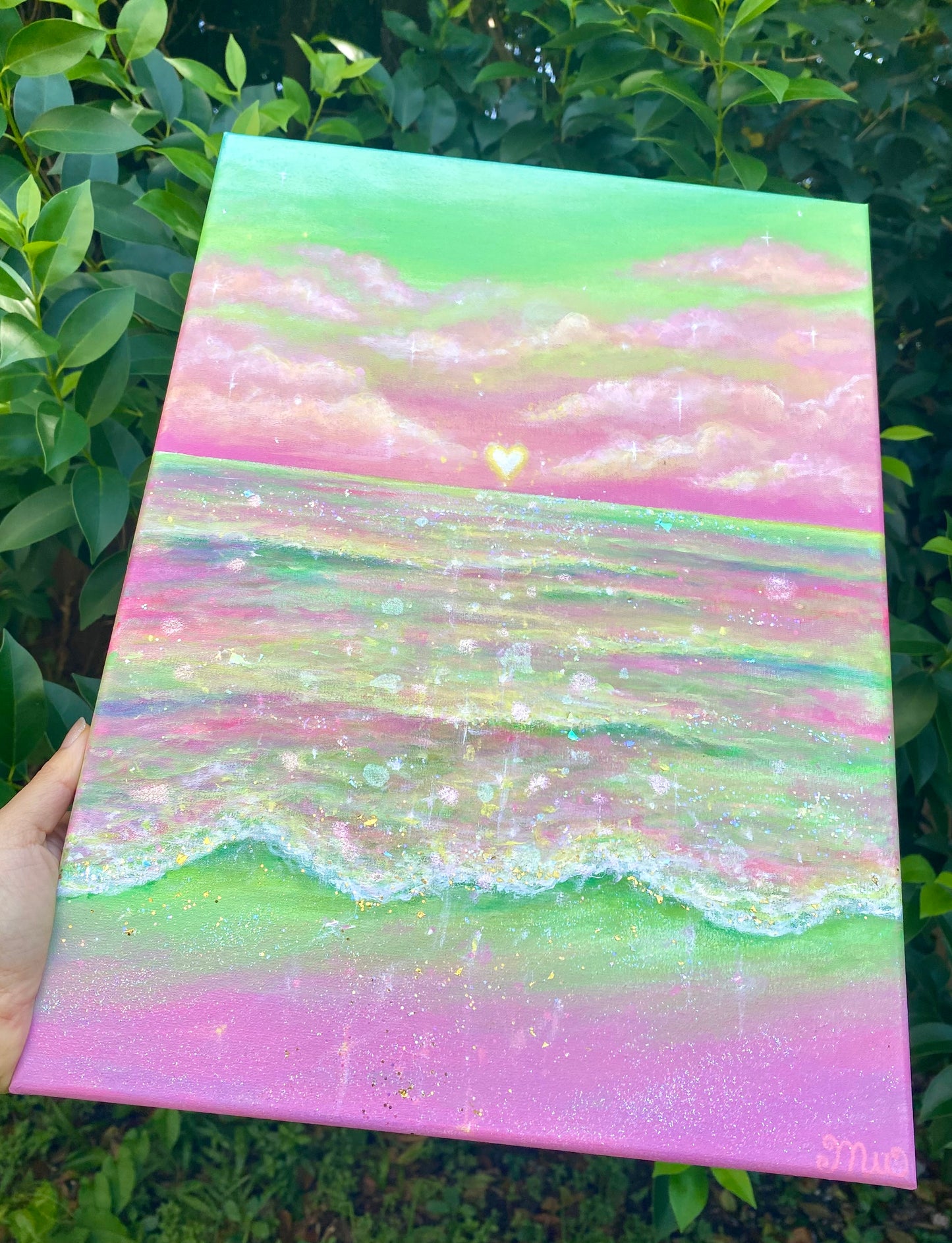 Heart Chakra Waves | Original Painting