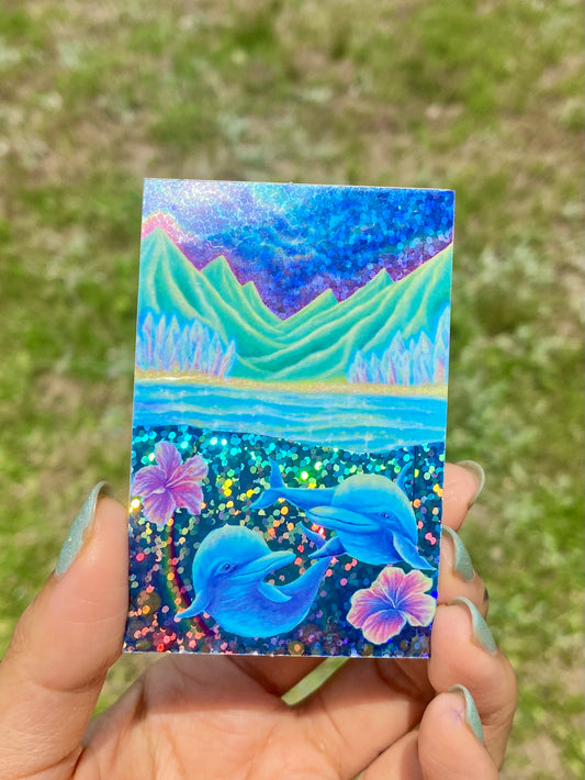 Island of Mu | Glitter Dolphin Sticker
