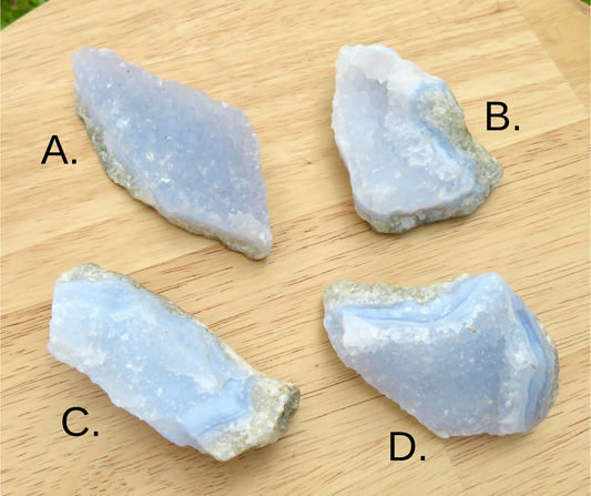 Blue Lace Agate Geode with Druzy