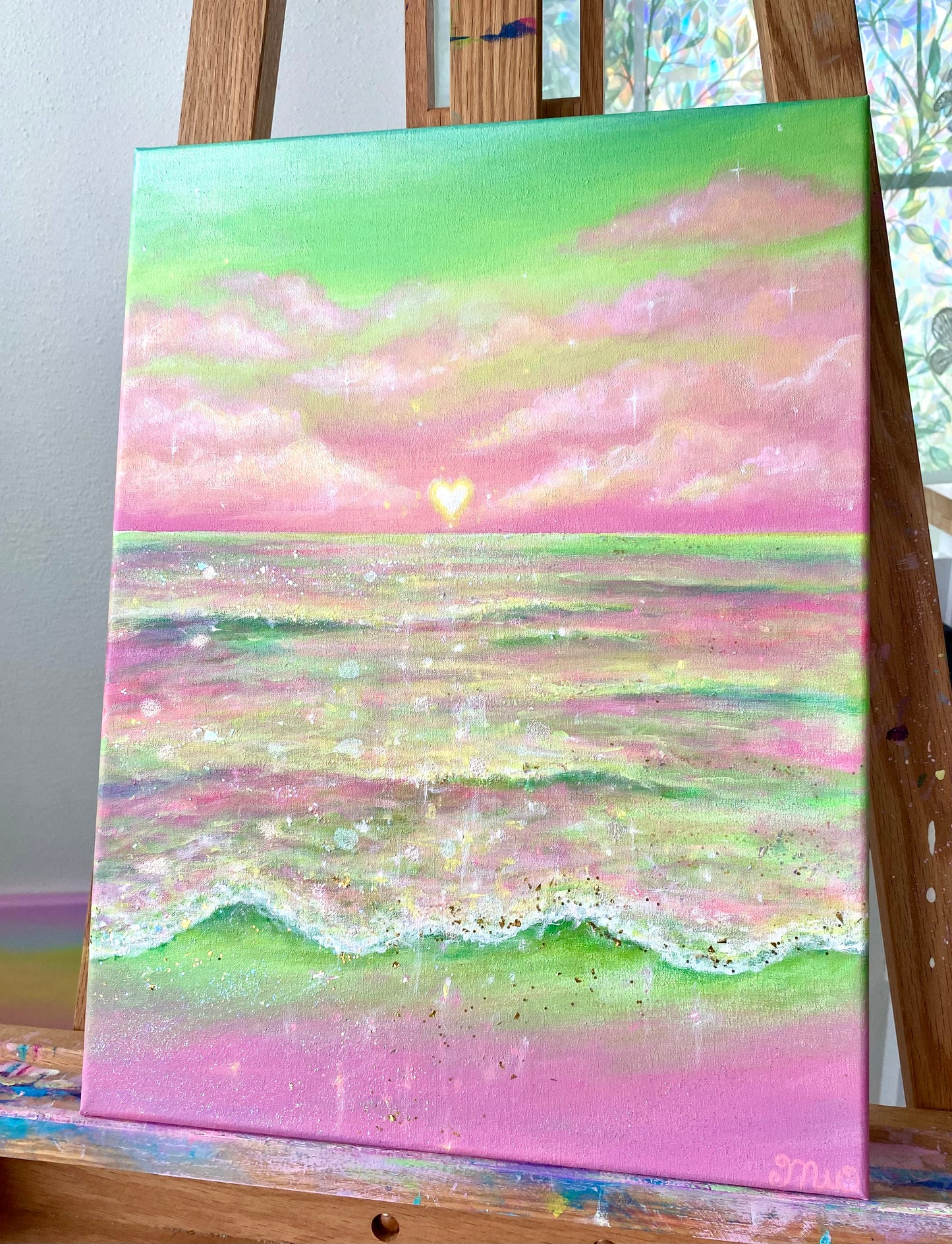 Heart Chakra Waves | Original Painting