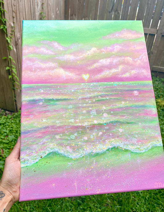 Heart Chakra Waves | Original Painting