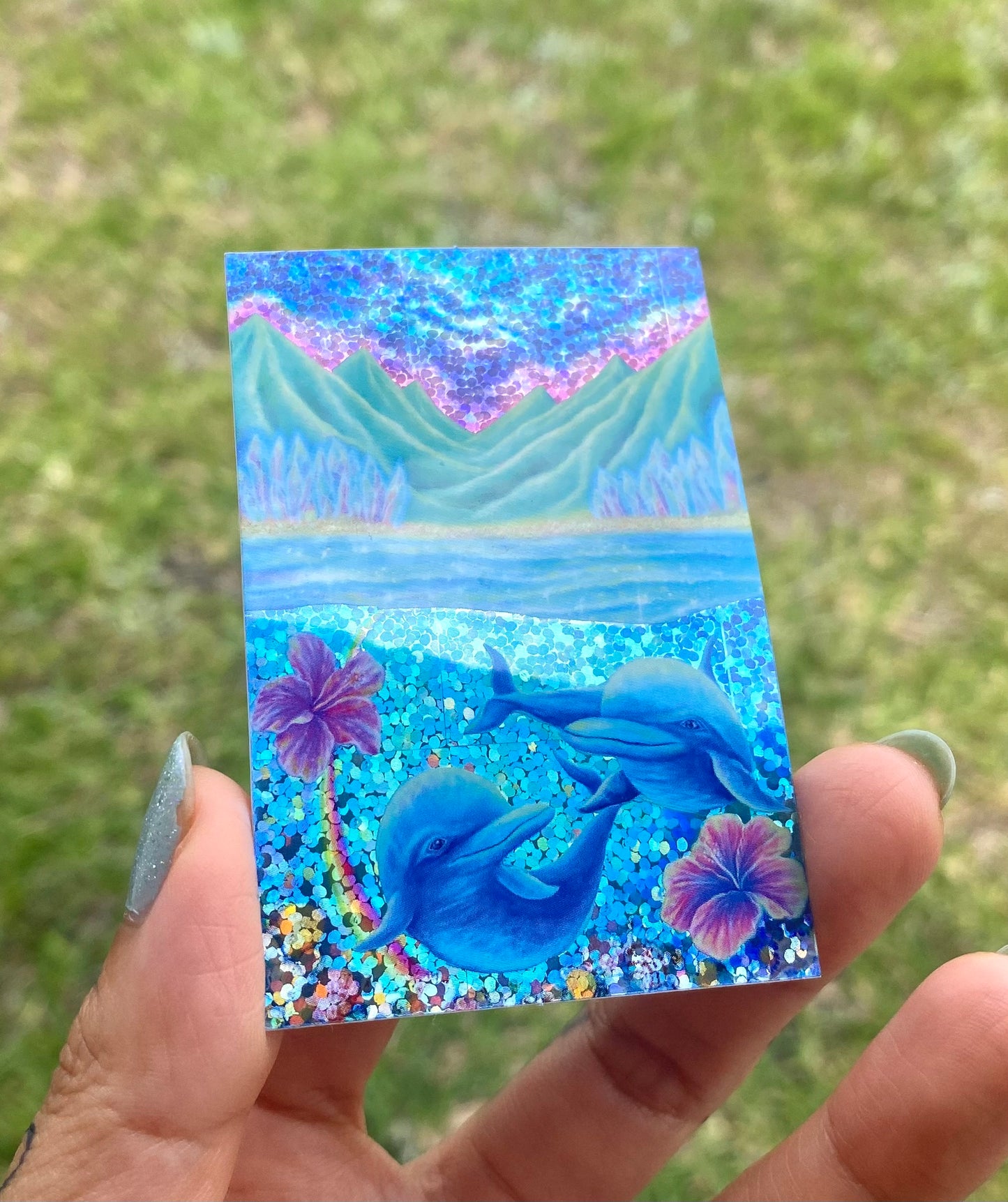 Island of Mu | Glitter Dolphin Sticker