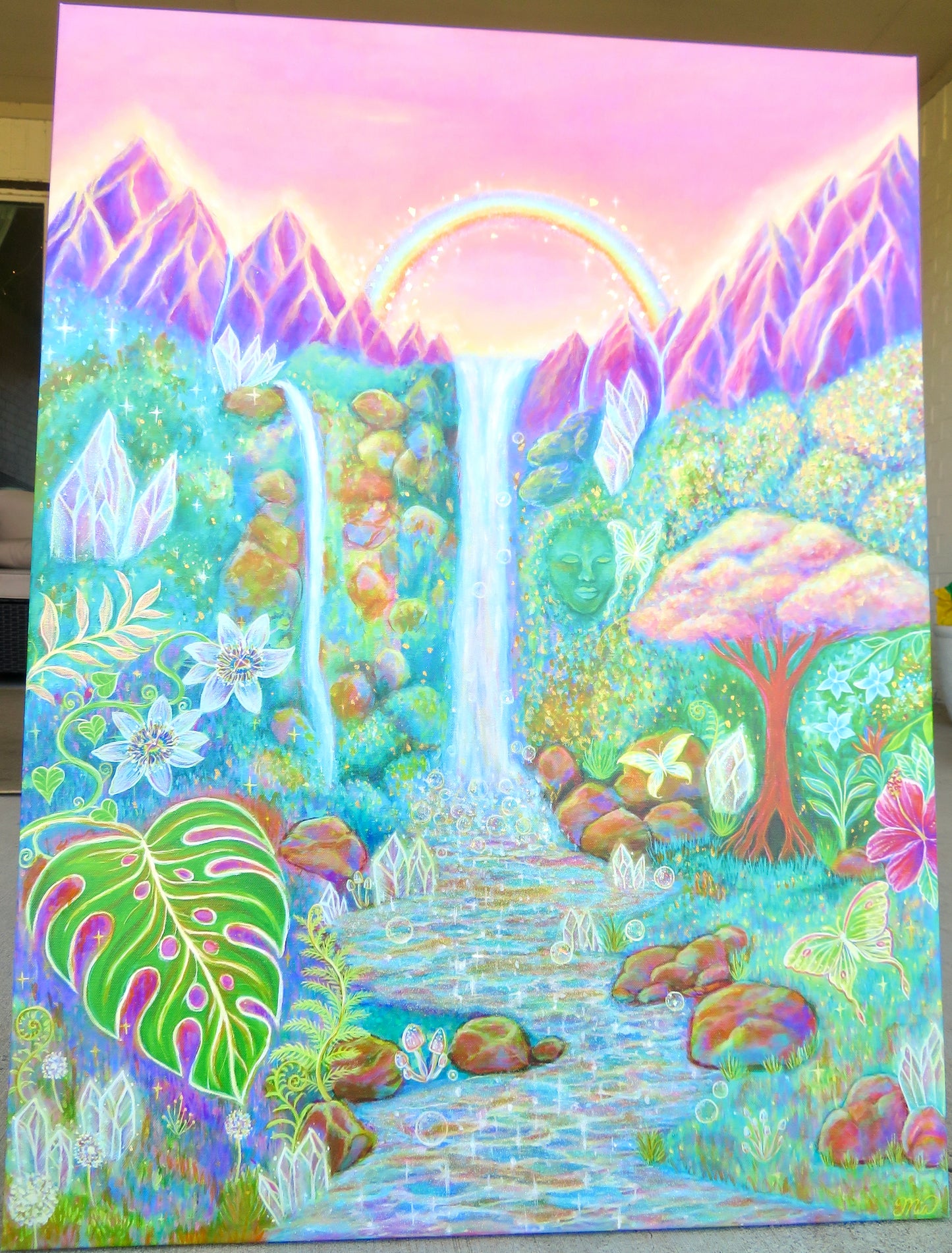 A Secret Garden | Embellished Canvas Print