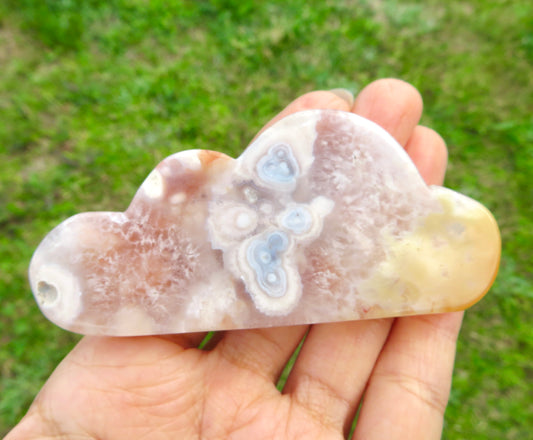 Flower Agate Cloud Carving