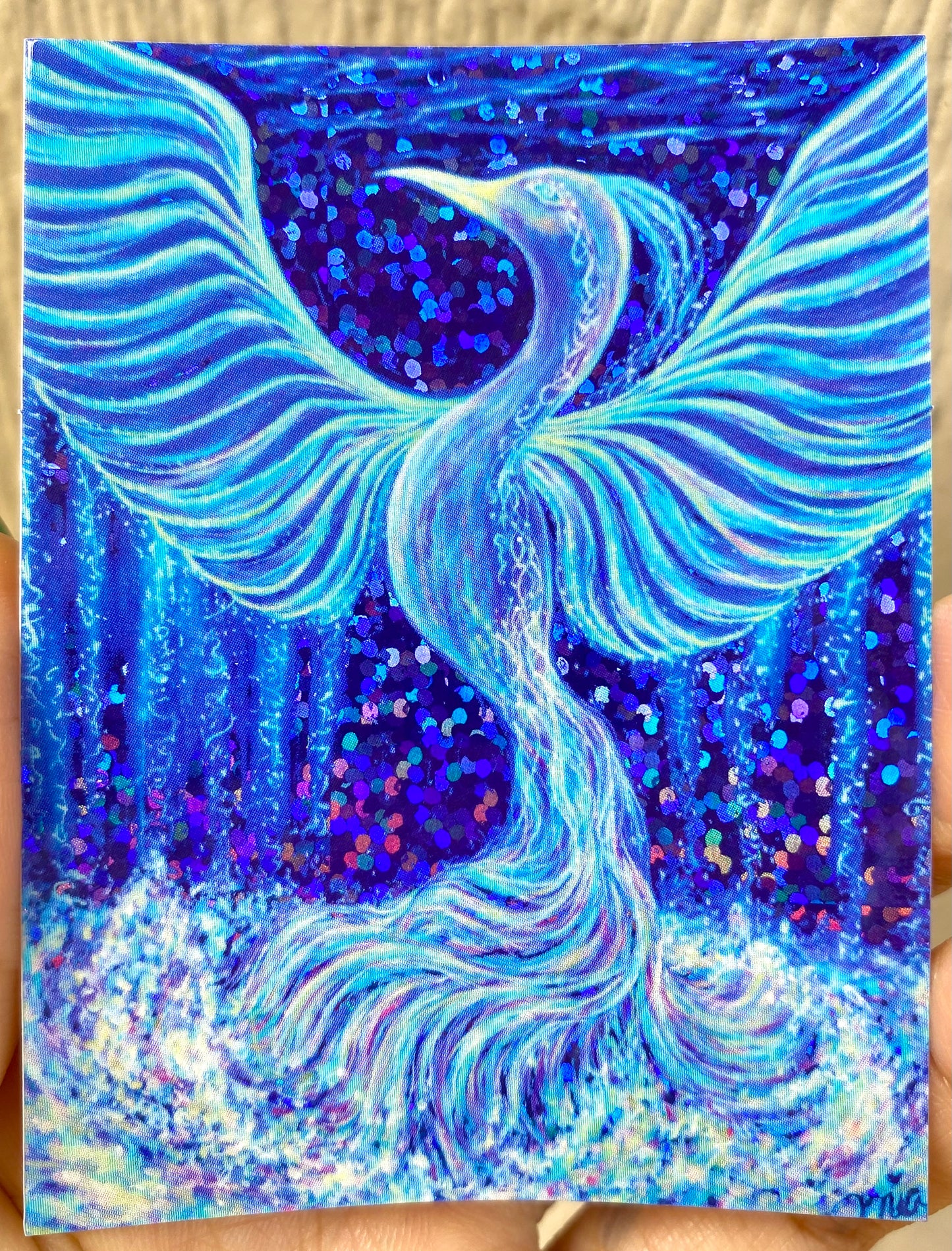 Resilience | Glitter Water Phoenix Sticker