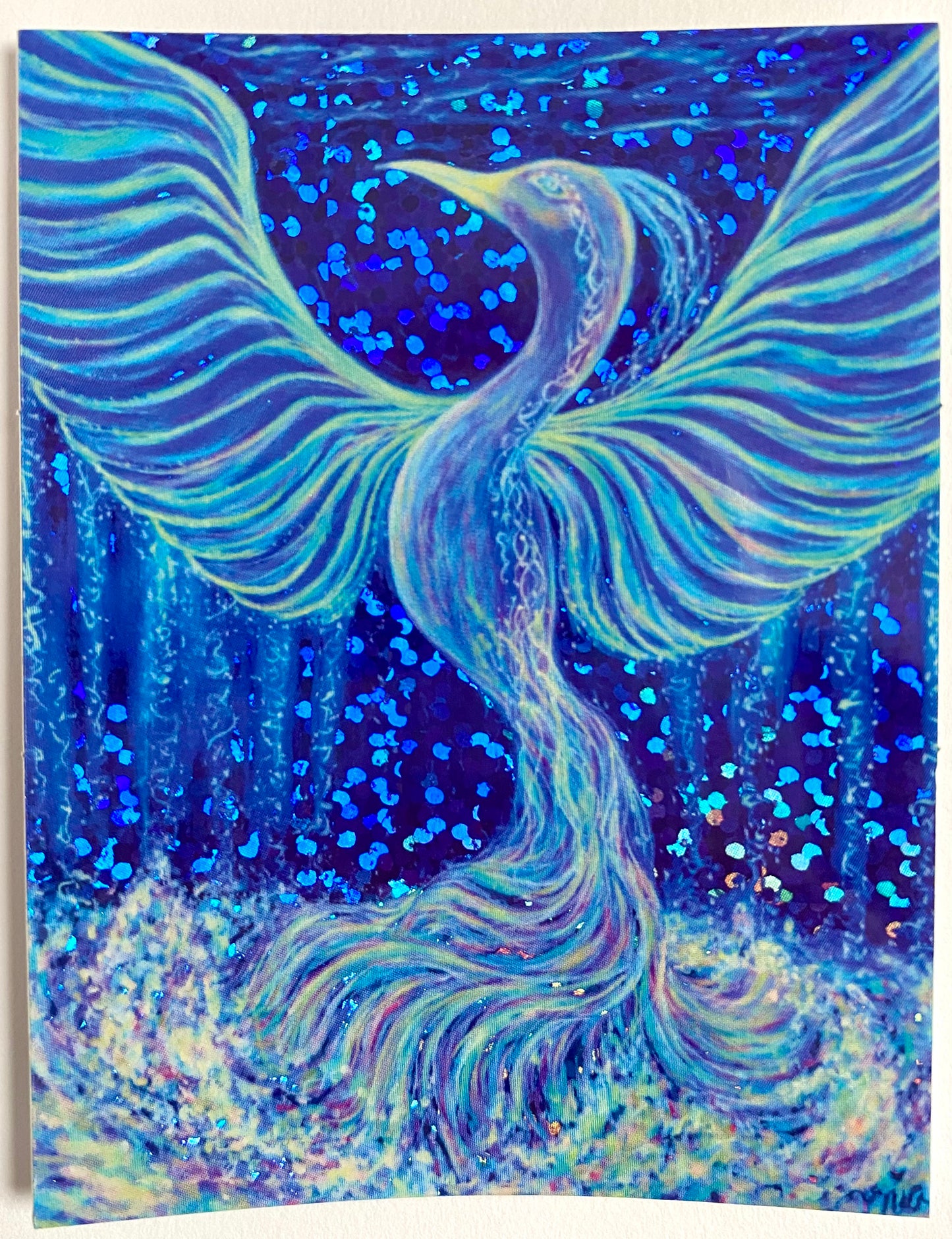 Resilience | Glitter Water Phoenix Sticker