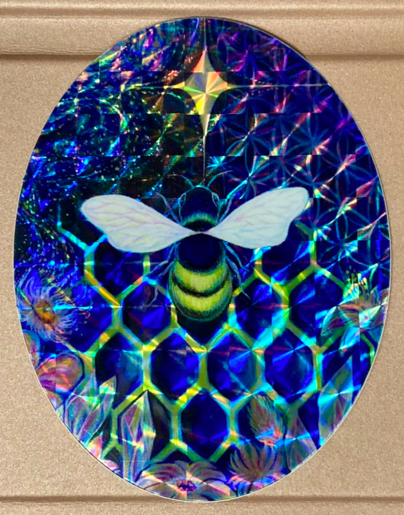 Crystallize | Holographic Bee Sticker