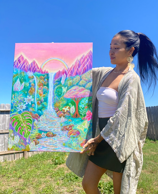 A Secret Garden | Embellished Canvas Print