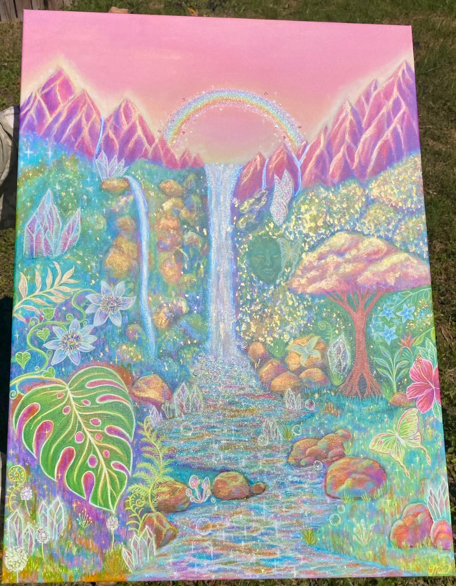 A Secret Garden | Embellished Canvas Print