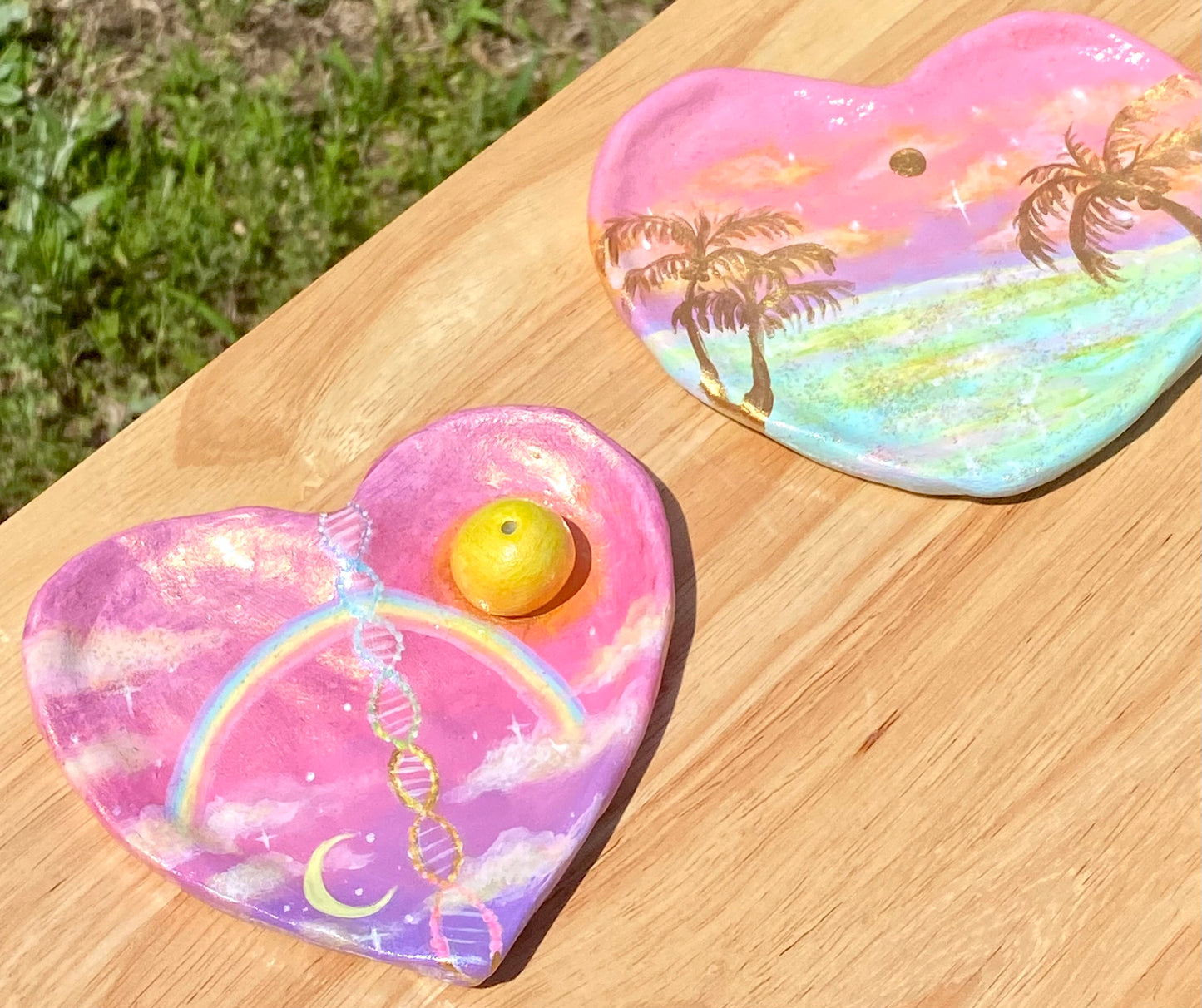 Celestial Rainbow Heart | Handmade Incense Holder