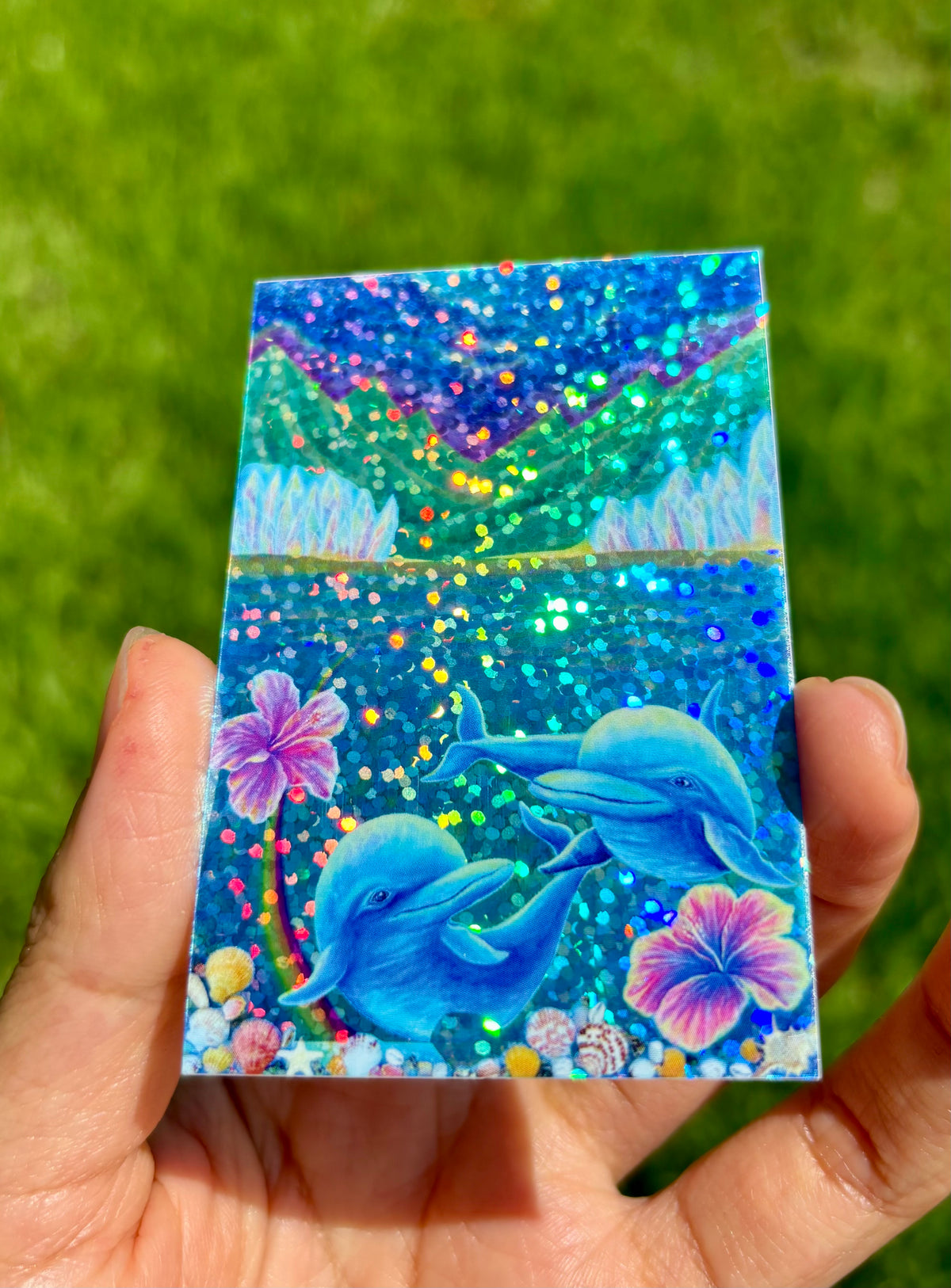 Island of Mu | Glitter Dolphin Sticker
