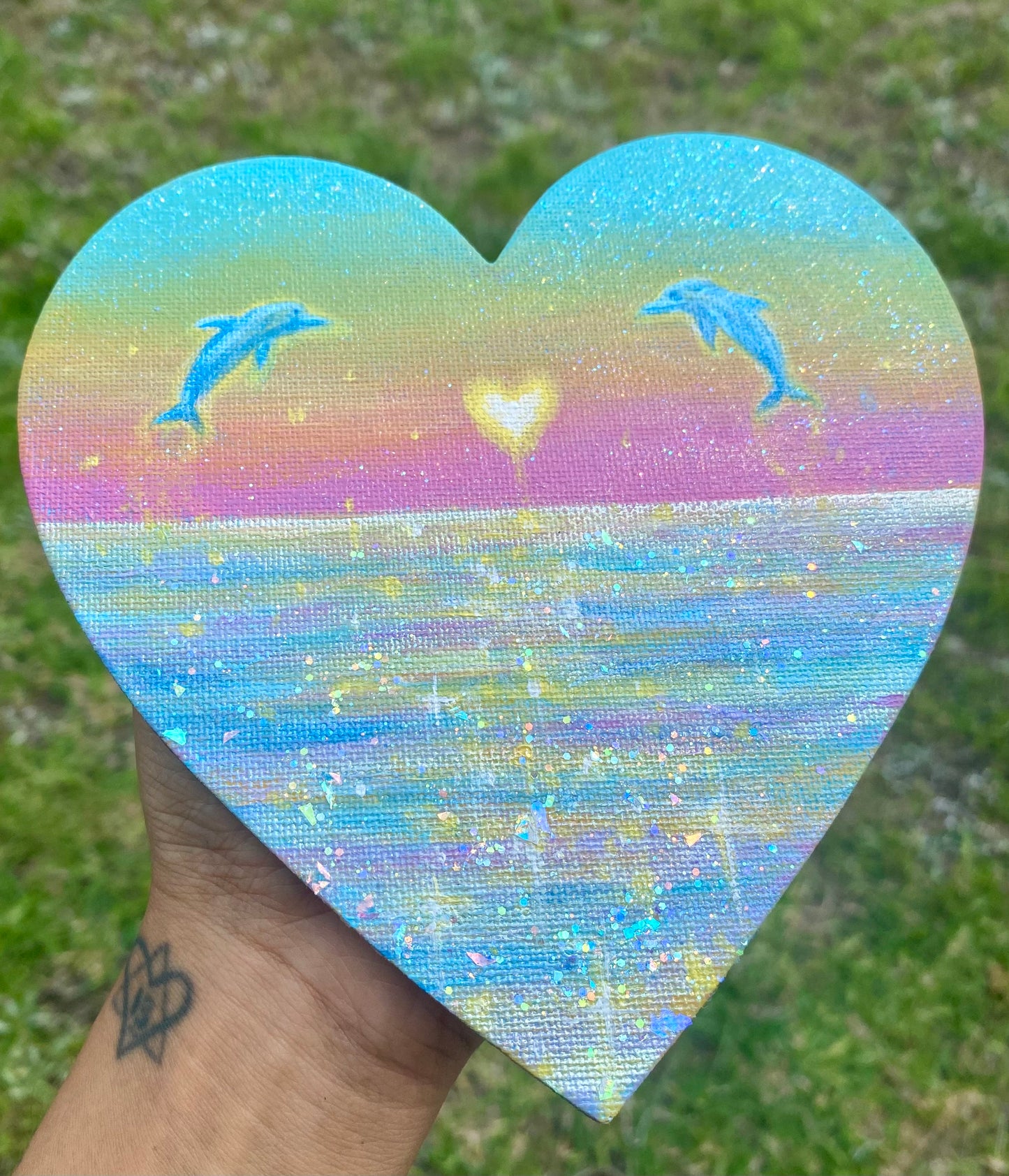 Dolphin Love | Original Magnet Painting