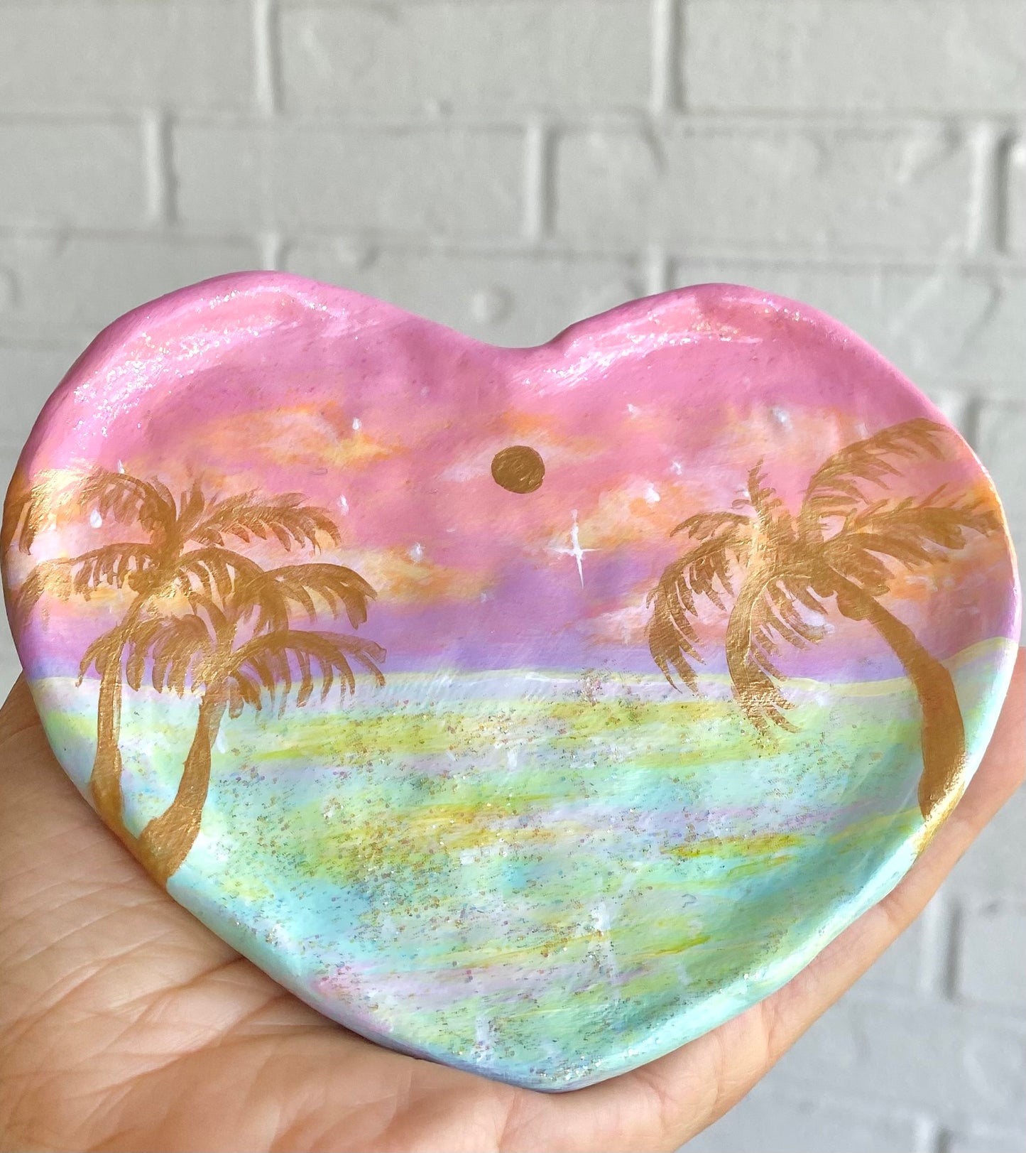 Tropical Sunset Handmade Ring Dish