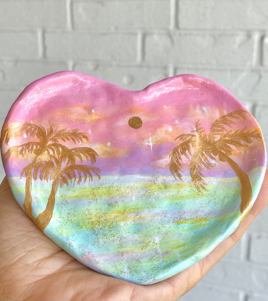 Tropical Sunset Handmade Ring Dish