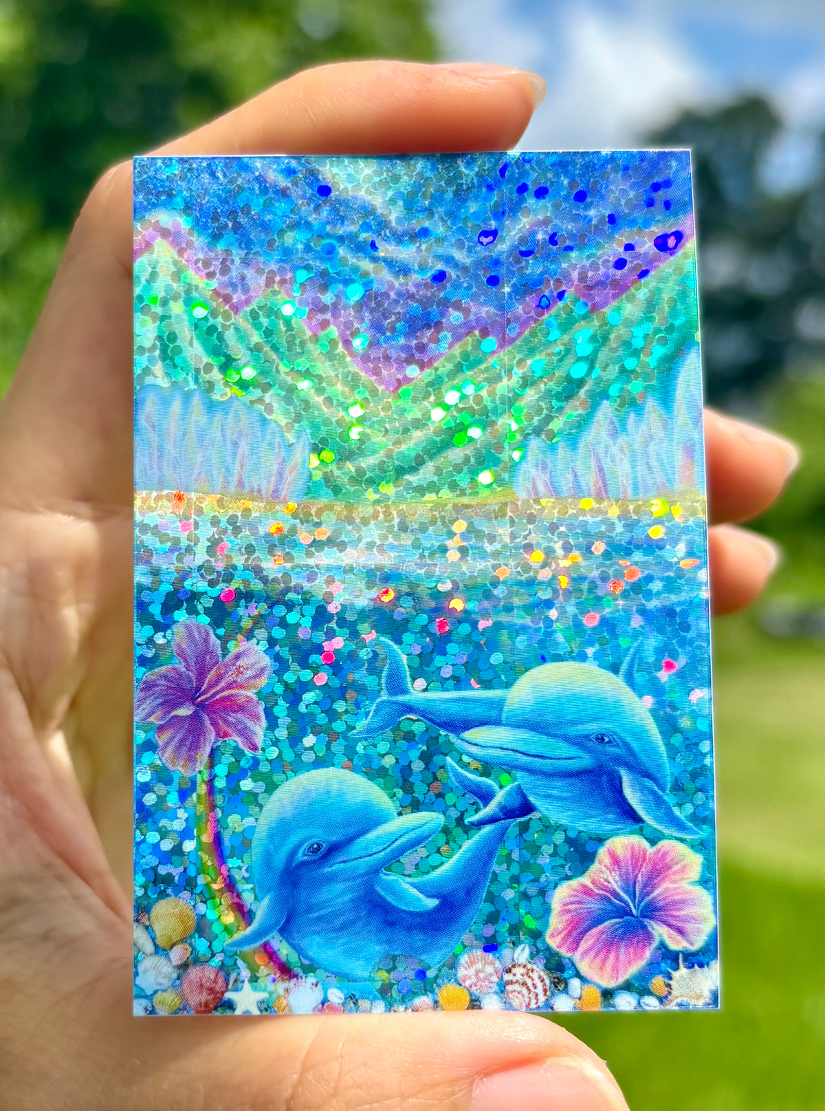 Island of Mu | Glitter Dolphin Sticker