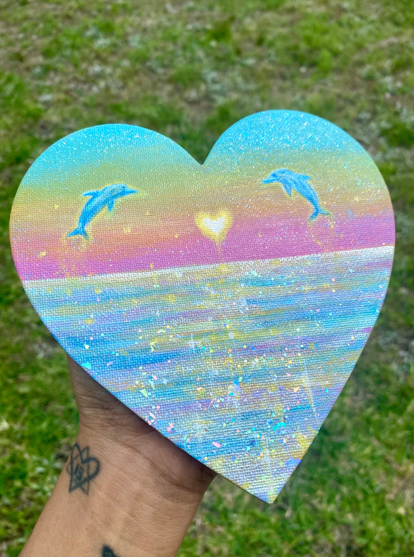 Dolphin Love | Original Magnet Painting