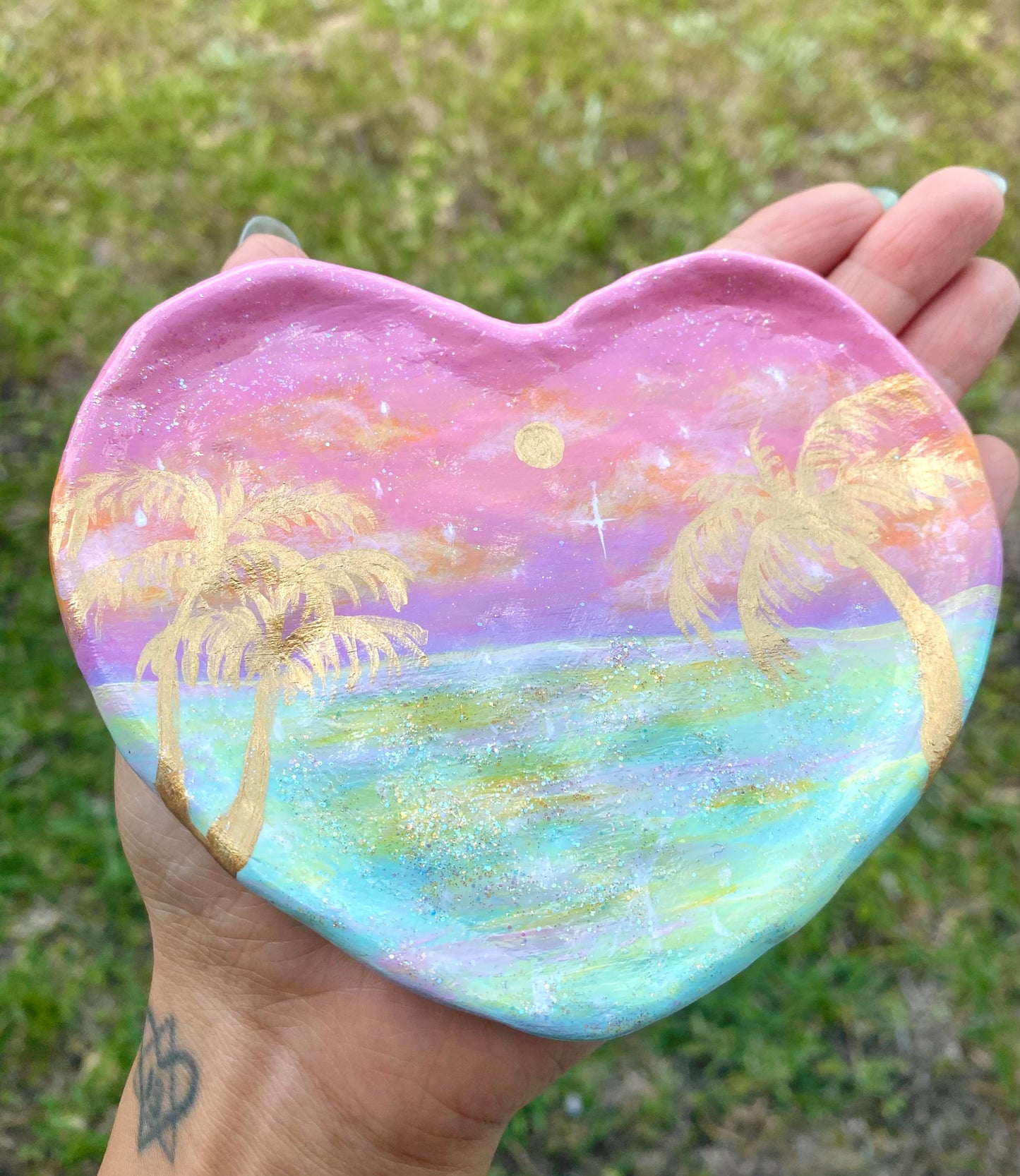 Tropical Sunset Handmade Ring Dish