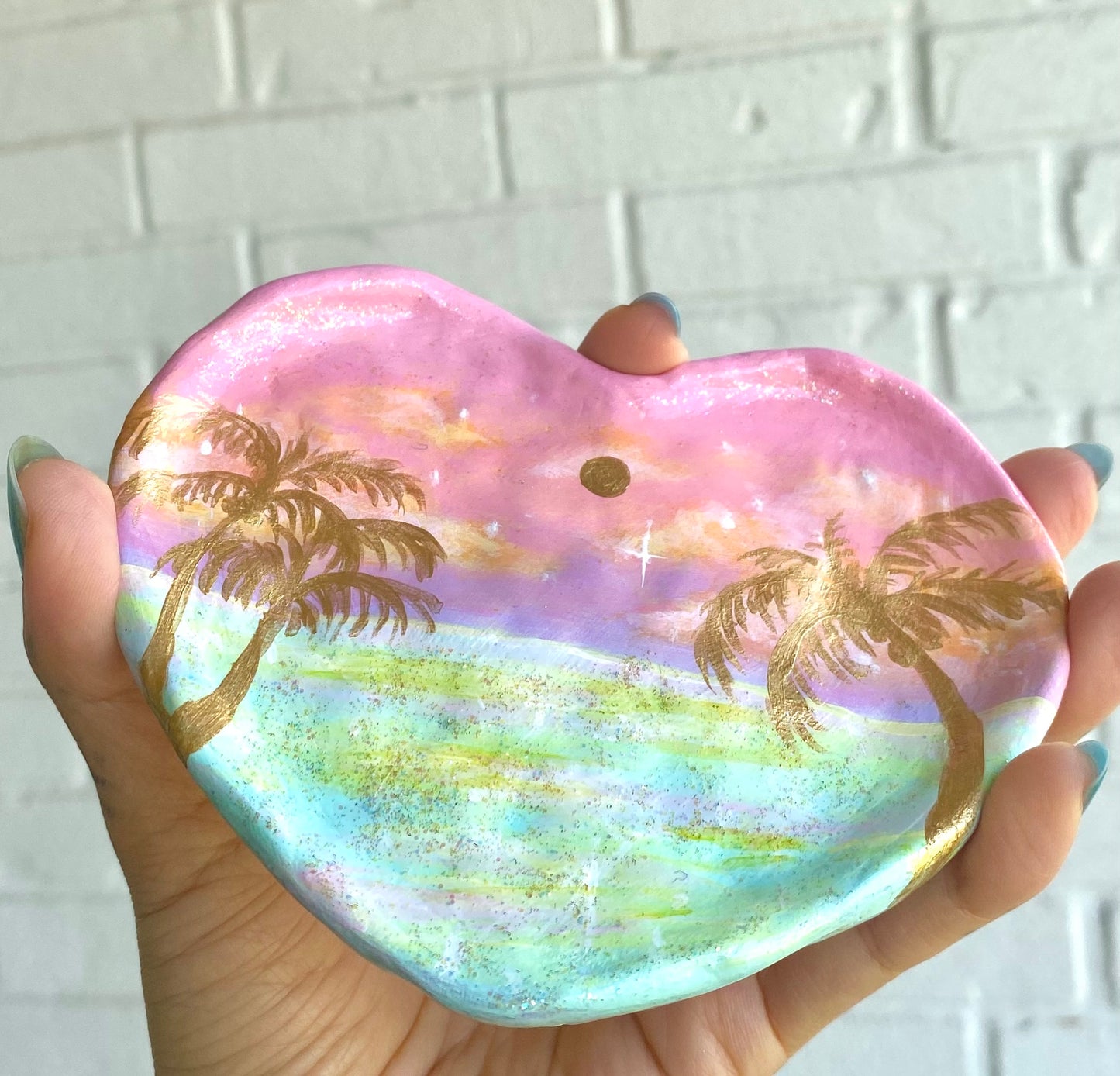 Tropical Sunset Handmade Ring Dish