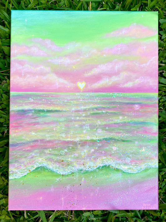 Heart Chakra Waves | Original Painting