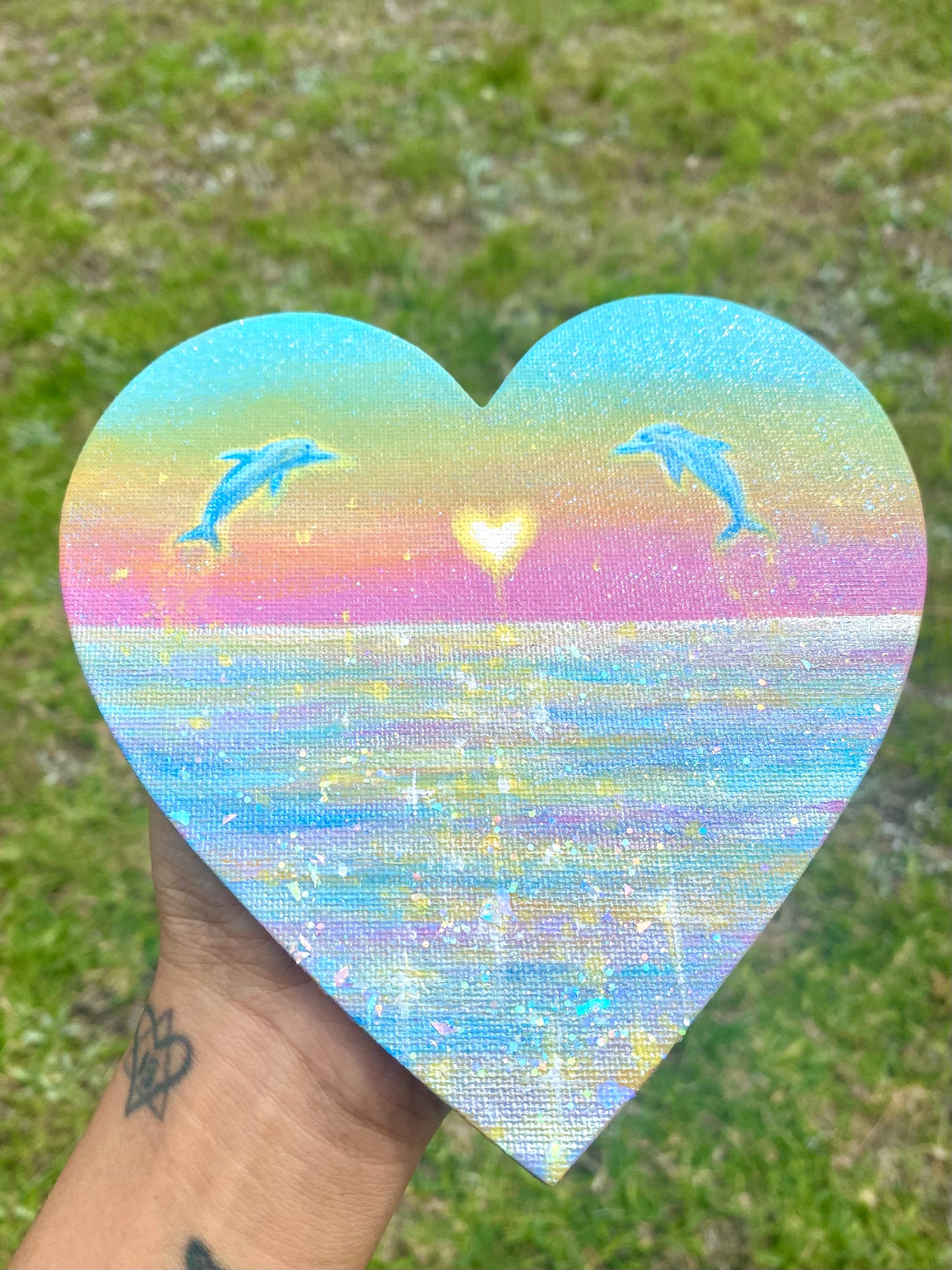 Dolphin Love | Original Magnet Painting